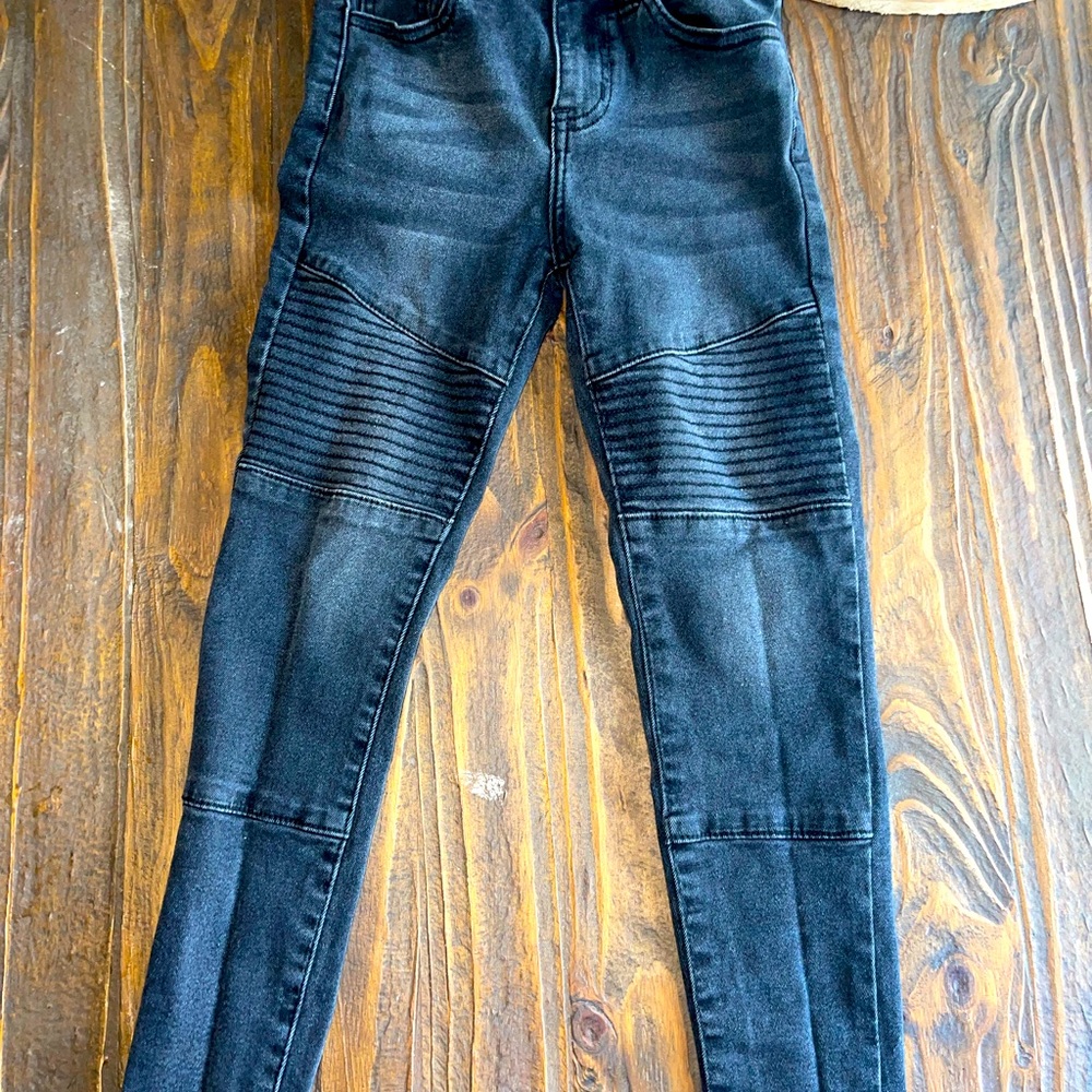 Boys black skinny jeans size 8